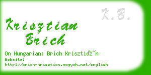 krisztian brich business card